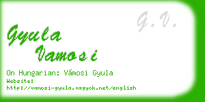 gyula vamosi business card