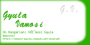 gyula vamosi business card